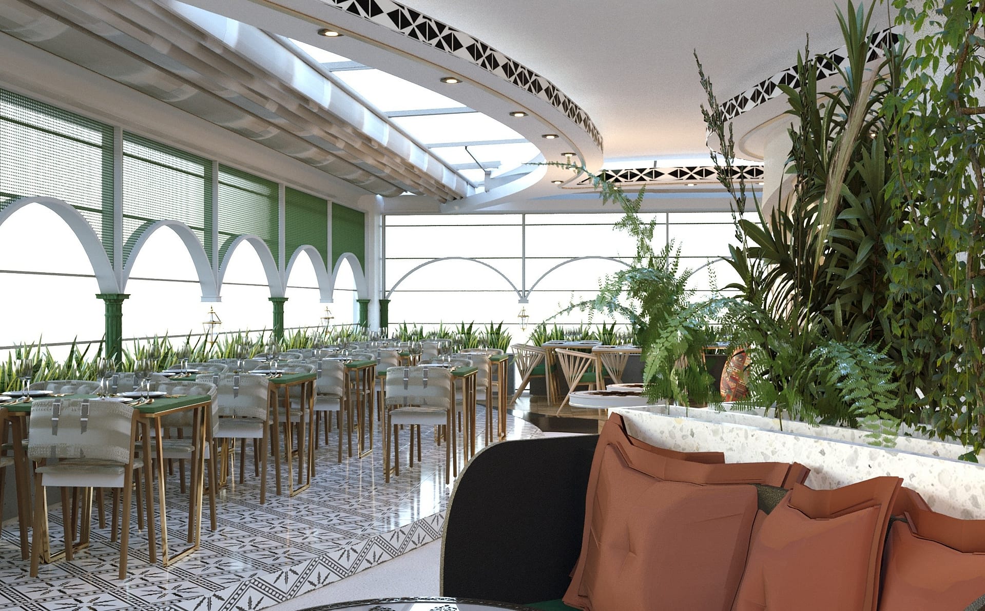 SOMALILAND - Terrace Cafe Project moroccan style interior design