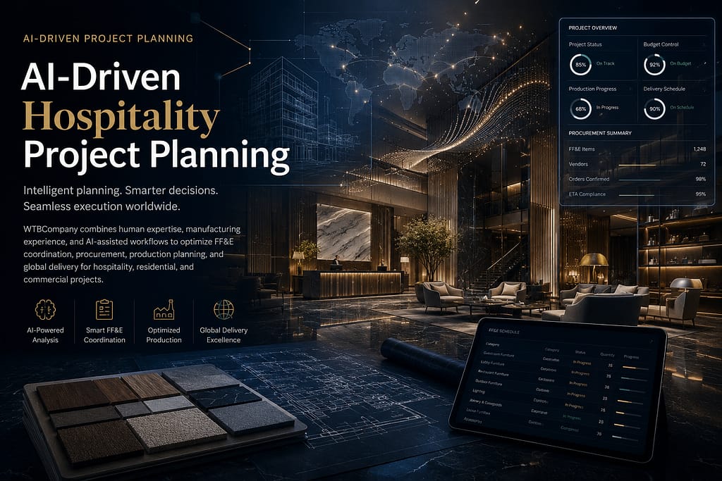 AI-Driven Hospitality Project Planning AI-Driven Hospitality Project Planning by WTBCompany with smart FF&E coordination and luxury hotel project management